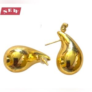🆕 Isabella M. 14K Gold Plated Tear Drop Stud Earrings
